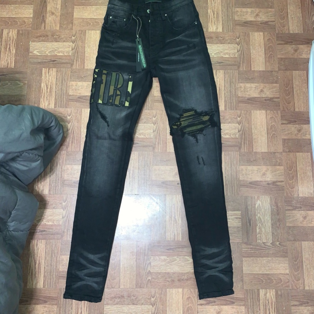 Amiri Jeans Camo Patch